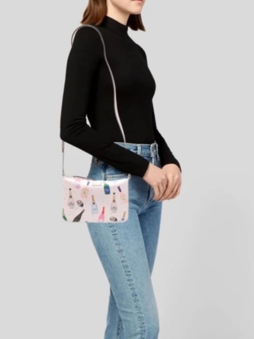 Kate Spade Dawn Champagne Print Triple Gusset Crossbody Bag NWT